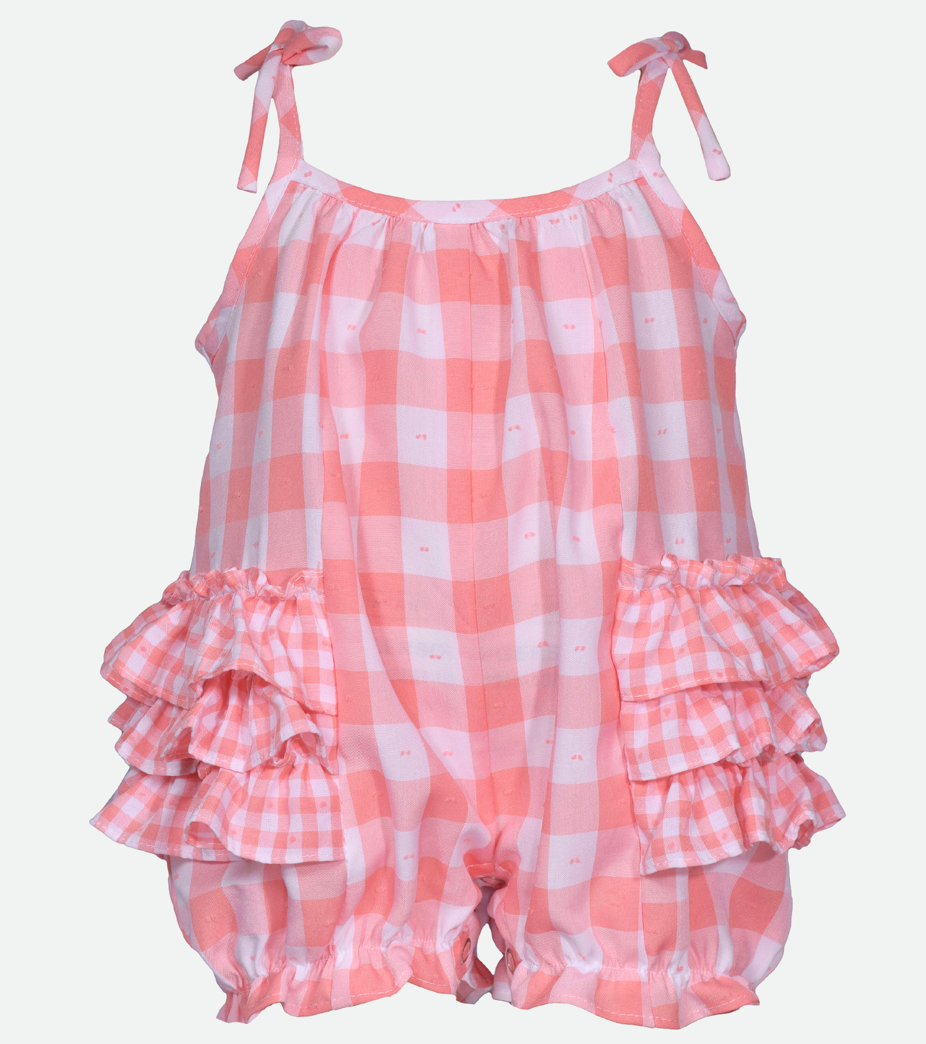 Gingham Bubble for Baby Girl Pink Check Bubble