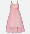 Party Dress for Girls in pink ombre mesh party dress for tweens
