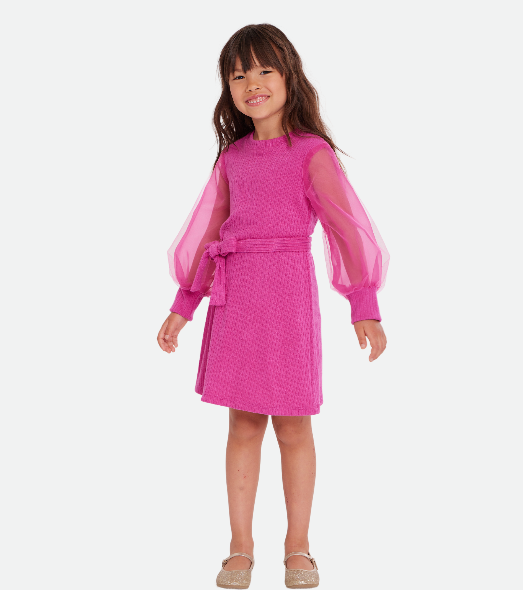 Girls pink sweater dress sales