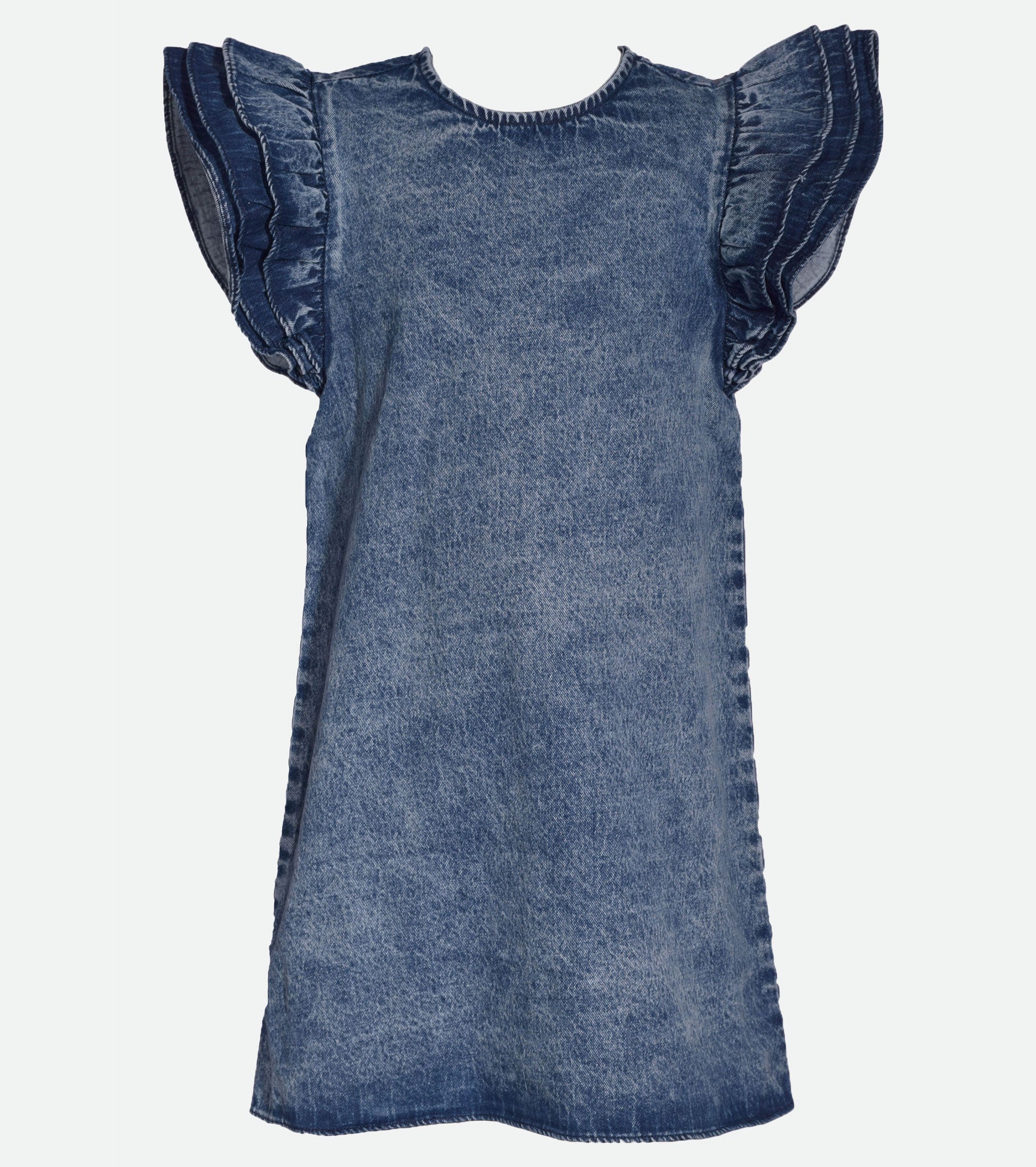 Girls Blue Front Button Denim Shirt Dress at Rs 1118 | Ladies Denim Shirt |  ID: 2850654403248