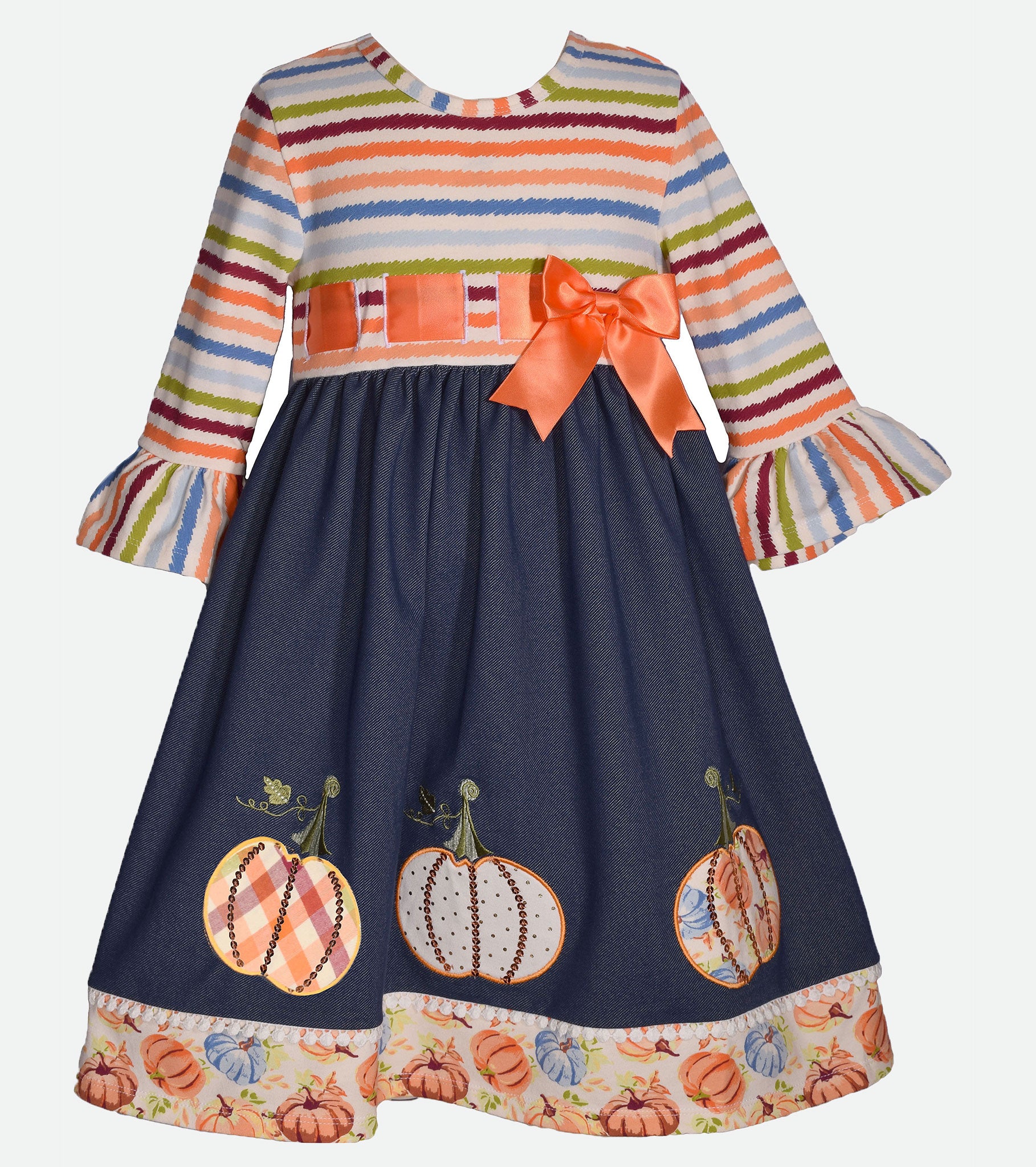 Lorelei Denim Pumpkin Dress - Bonnie Jean