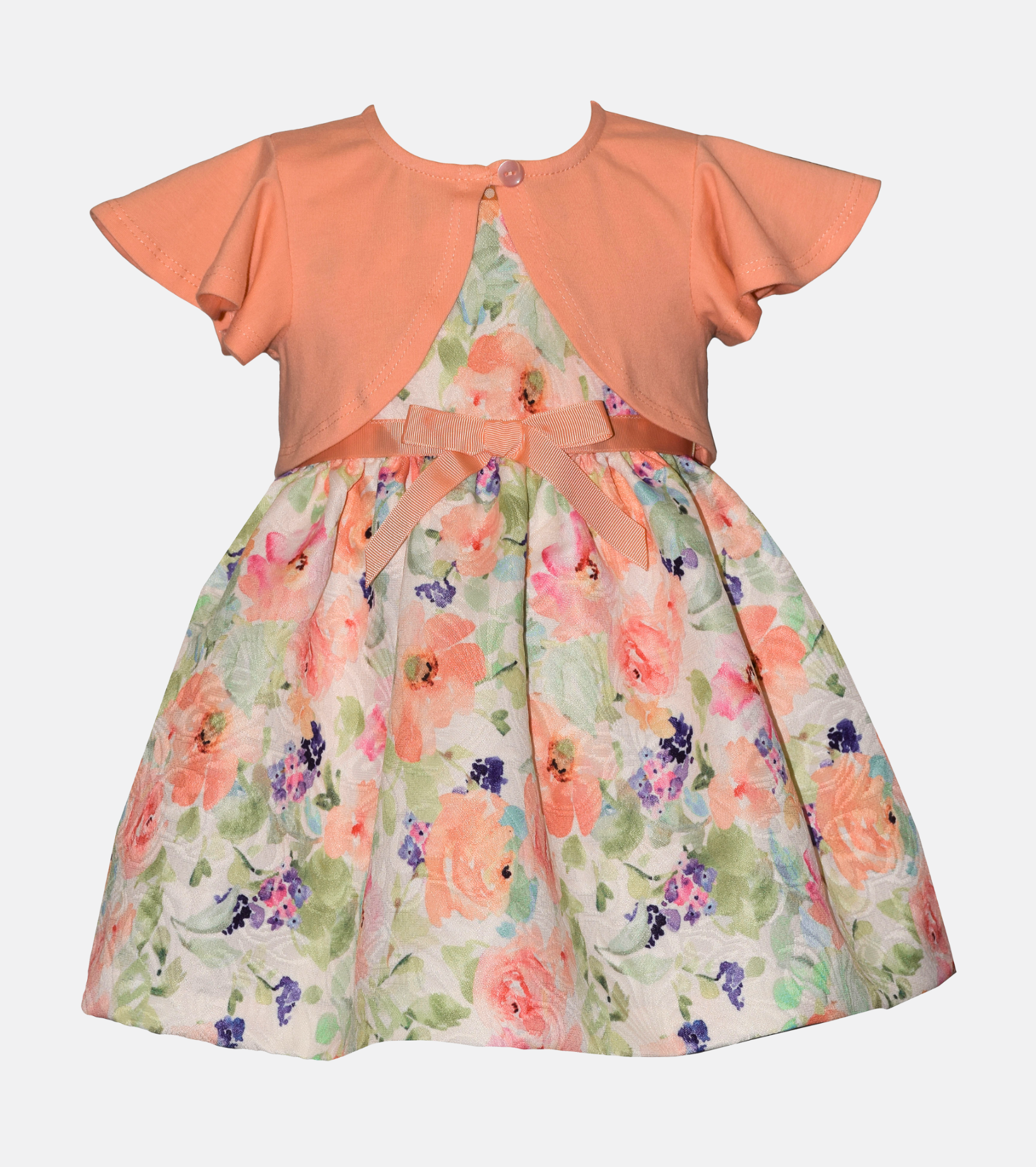 Girls floral easter dress with cardigan