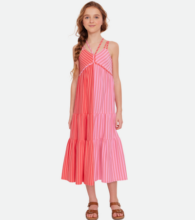 pink maxi dresses for girls striped pink maxi dress for girls