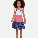 Betsy Americana Mixed Print Dress - Image 