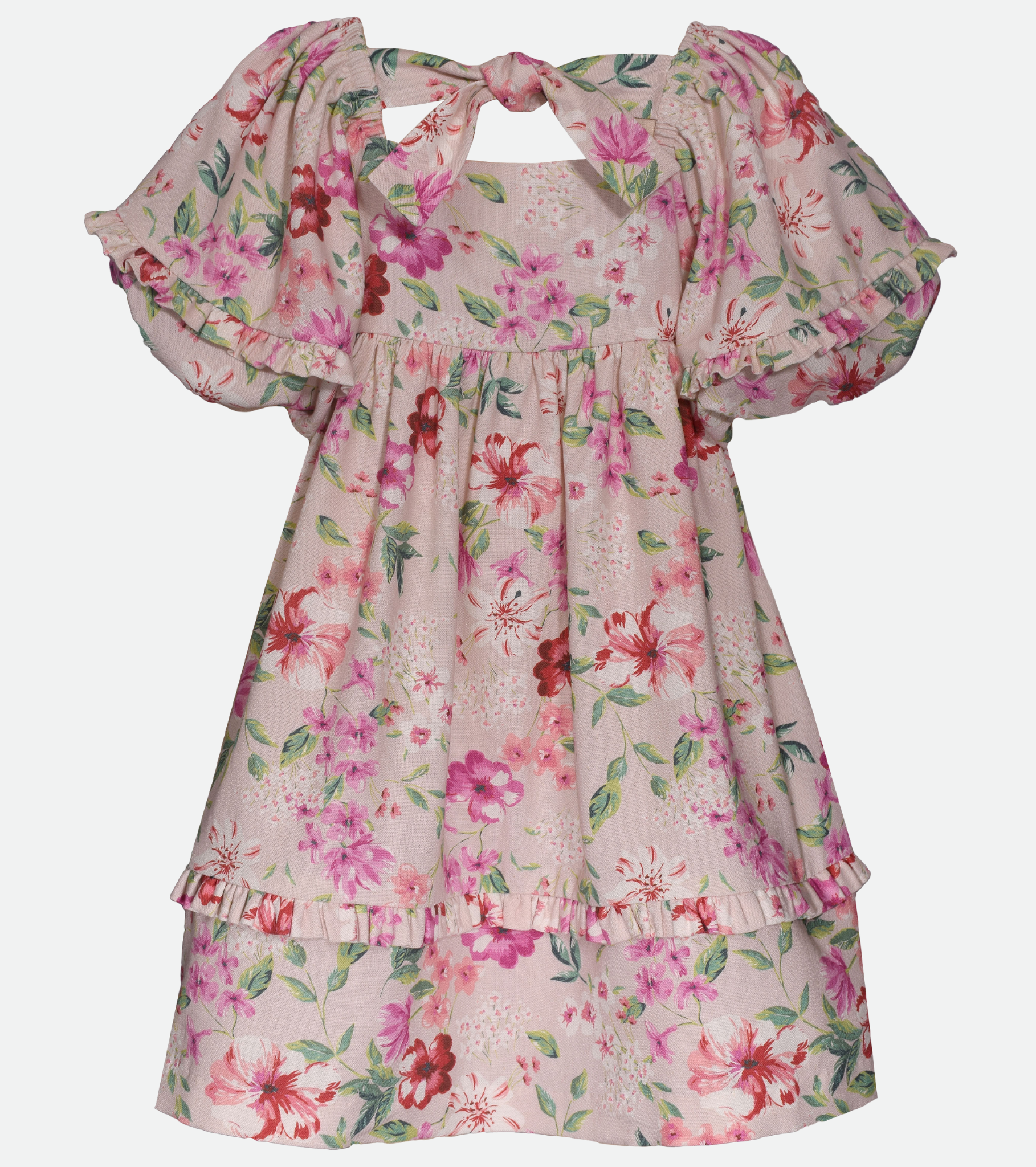 Mary Floral Dress with Purse