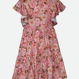 Maeve Floral Knit Dress with Scrunchies - Image 