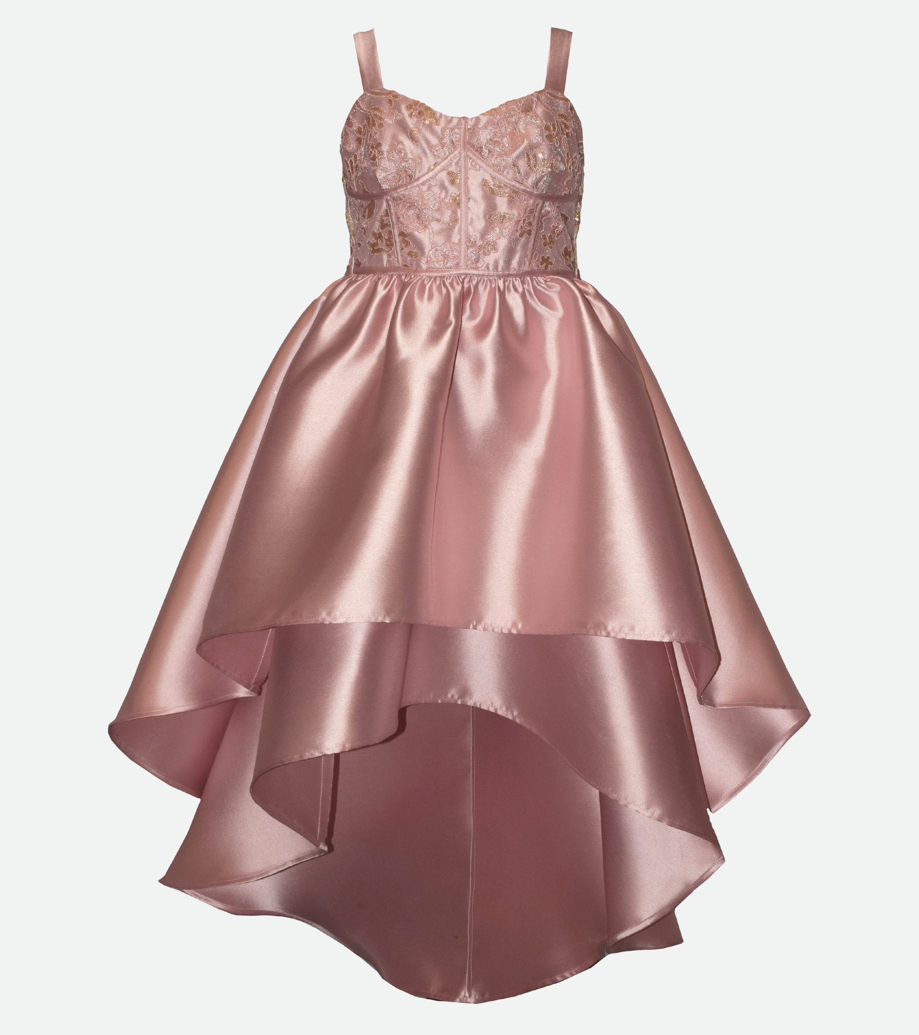 Pink High Low Party Dress for Girls