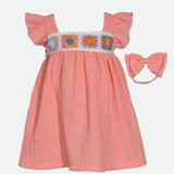 Fiona Crochet Dress with Headband - Image 