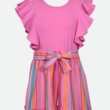 Tori Knit Flutter Sleeve Romper - Image 