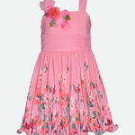 Delaney Floral Pleated Party Dress - Image 