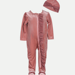 Luna Velvet Onesie with Hat - Image 