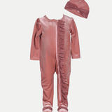Luna Velvet Onesie with Hat - Image 