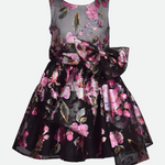 Bianca Metallic Floral Party Dress - Image 