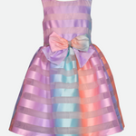Viola Rainbow Stripe Party Dress - Image 
