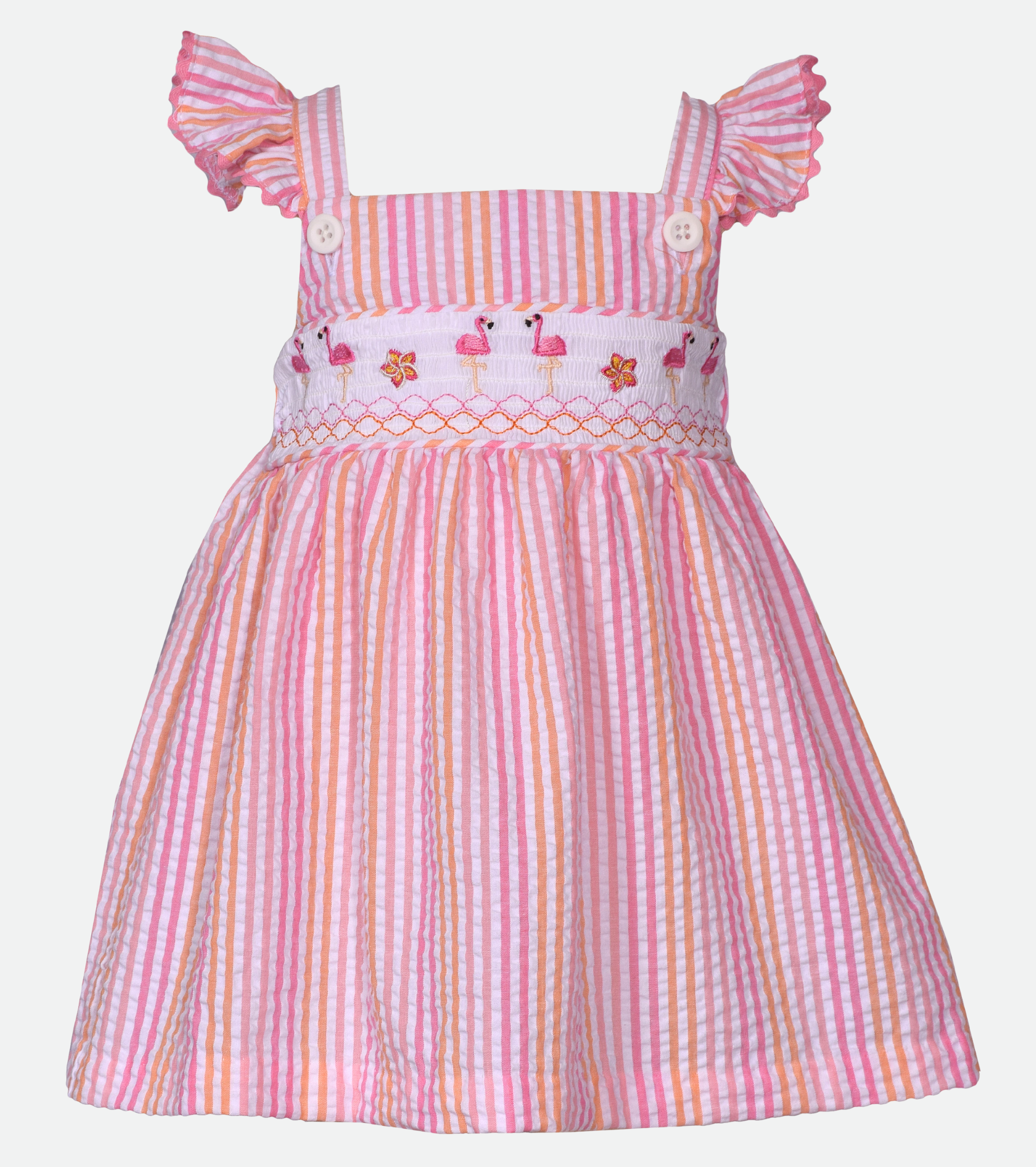 Smocked Flamingo Dress for Girls
