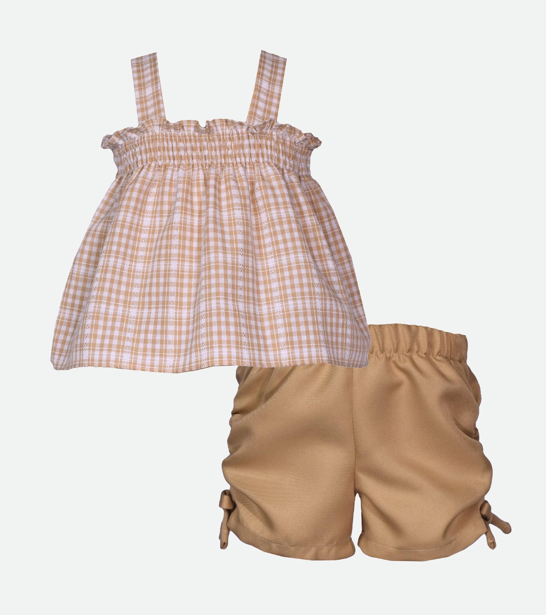 Smocked Plaid Short Set for Girls
