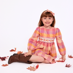 Autumn Smocked Dress with Headband - Image 