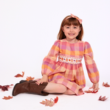 Autumn Smocked Dress with Headband - Image 