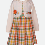 Penny Plaid Harvest Dress with Cardigan - Image 