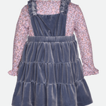 Jenna Velvet Jumper Dress Set - Image 