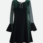 Eve Velvet Bow Party Dress - Image 