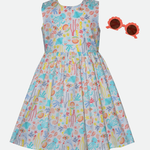 Ariel Marine Print Sundress with Sunglasses - Image 