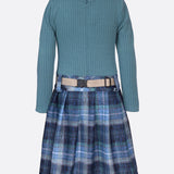 Delia Drop Waist Plaid Dress - Image 