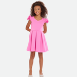 Isabella Rosette Sleeve Skater Dress - Image 