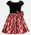 plus size christmas dresses for girls in red plaid