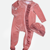 Luna Velvet Onesie with Hat - Image 