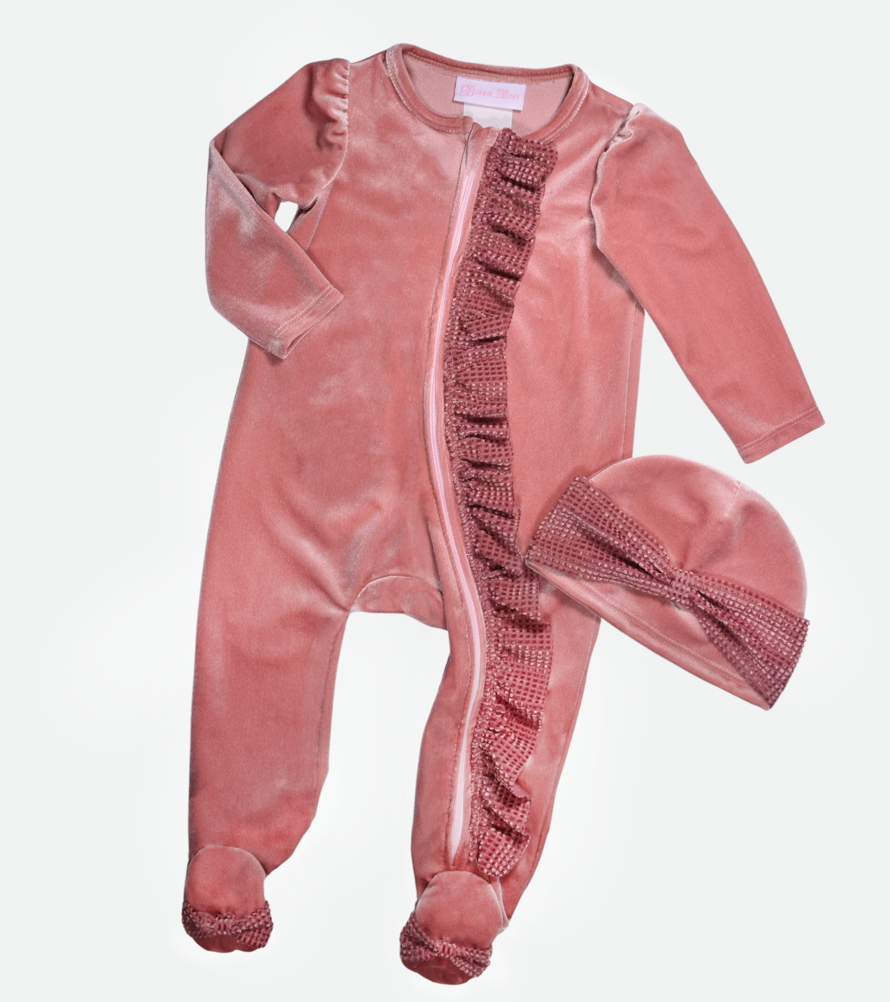 Luna Velvet Onesie with Hat