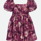 Lea Chiffon Puff Sleeve Dress - Image 