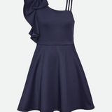 Kylie Ruffle Shoulder Skater Dress - Image 