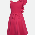 Kylie Ruffle Shoulder Skater Dress - Image 