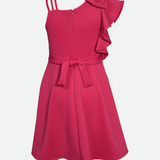 Kylie Ruffle Shoulder Skater Dress - Image 