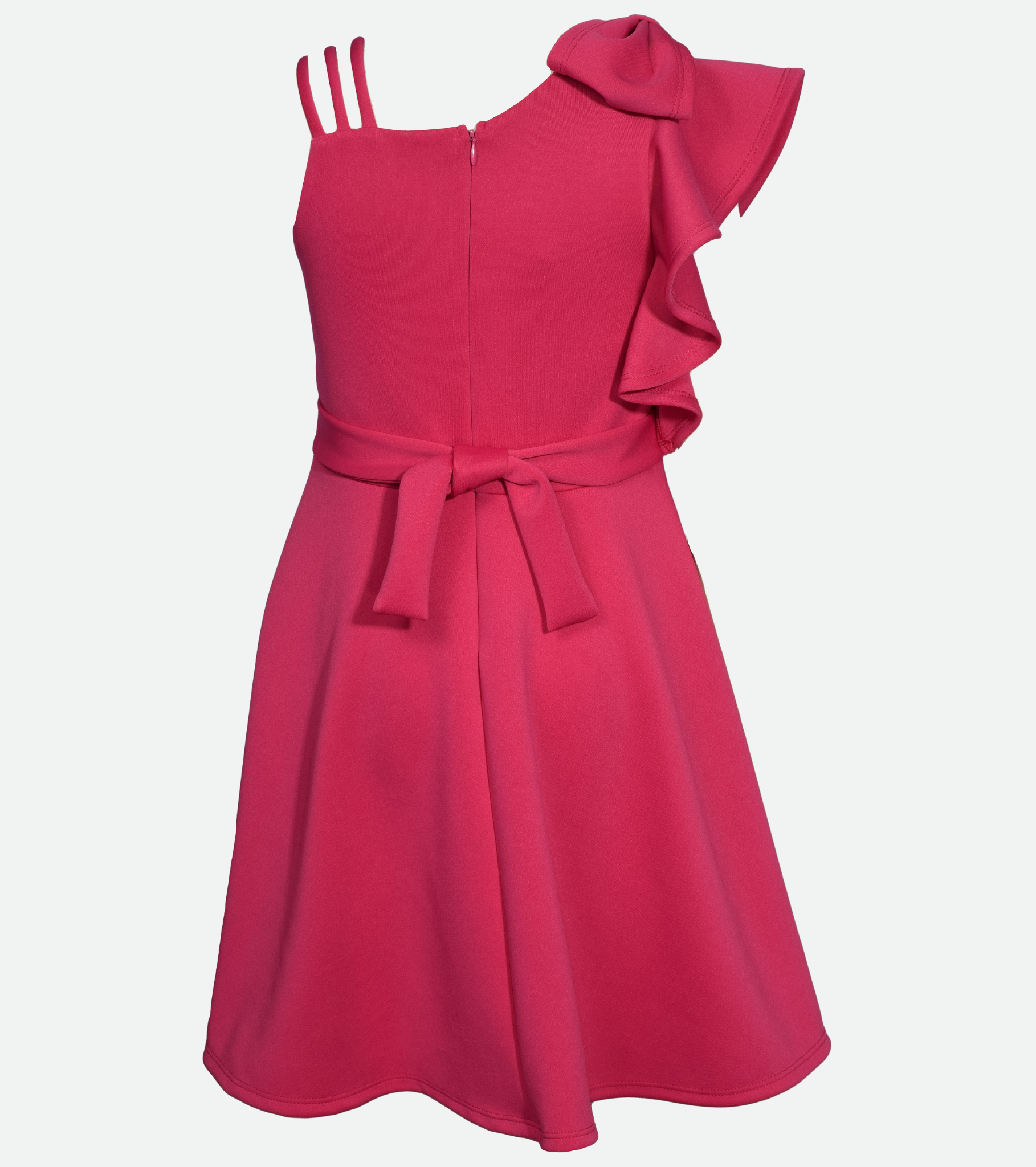 Kylie Ruffle Shoulder Skater Dress