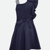 Kylie Ruffle Shoulder Skater Dress - Image 