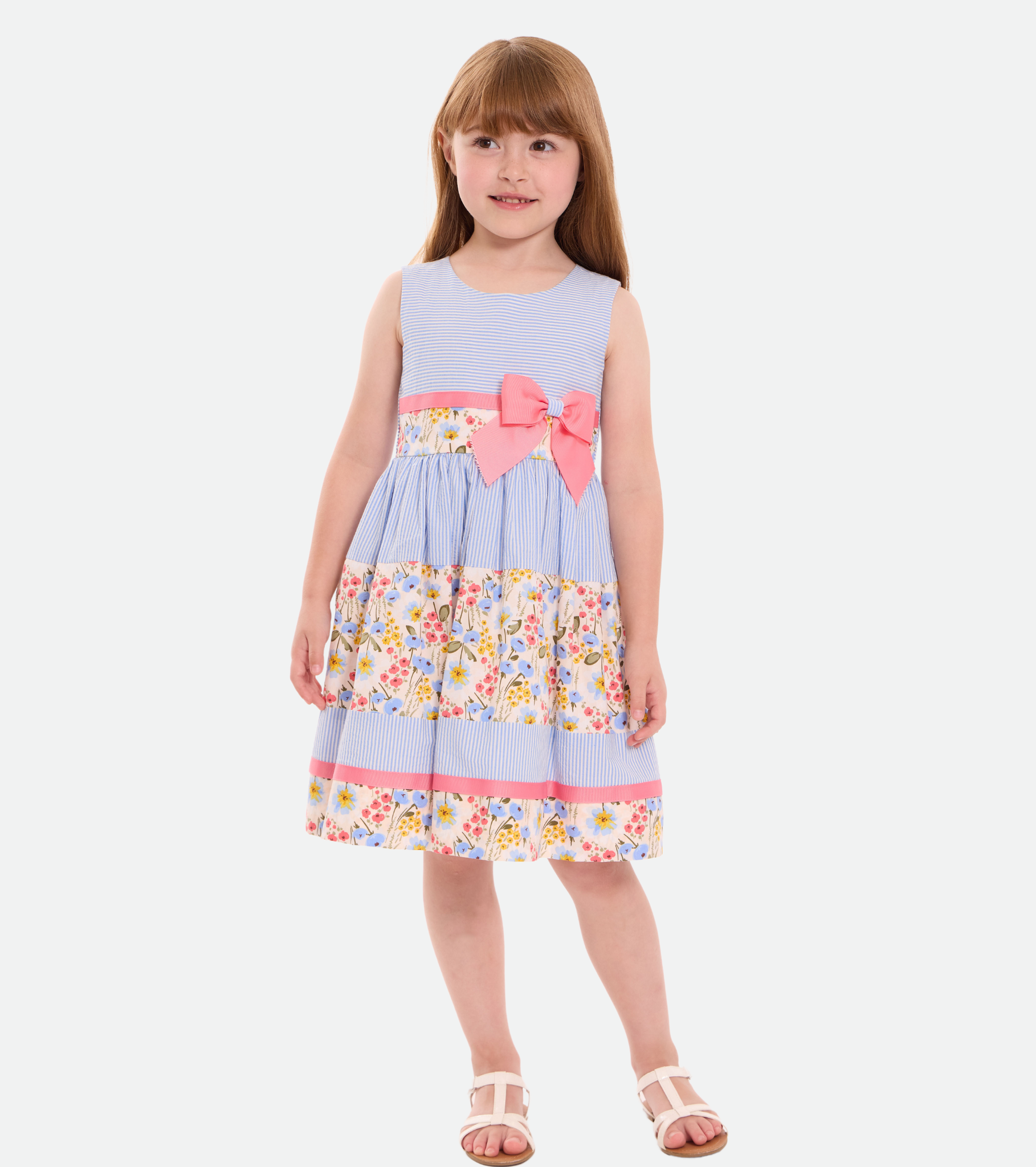 Sadie Mixed Print Dress with Bag