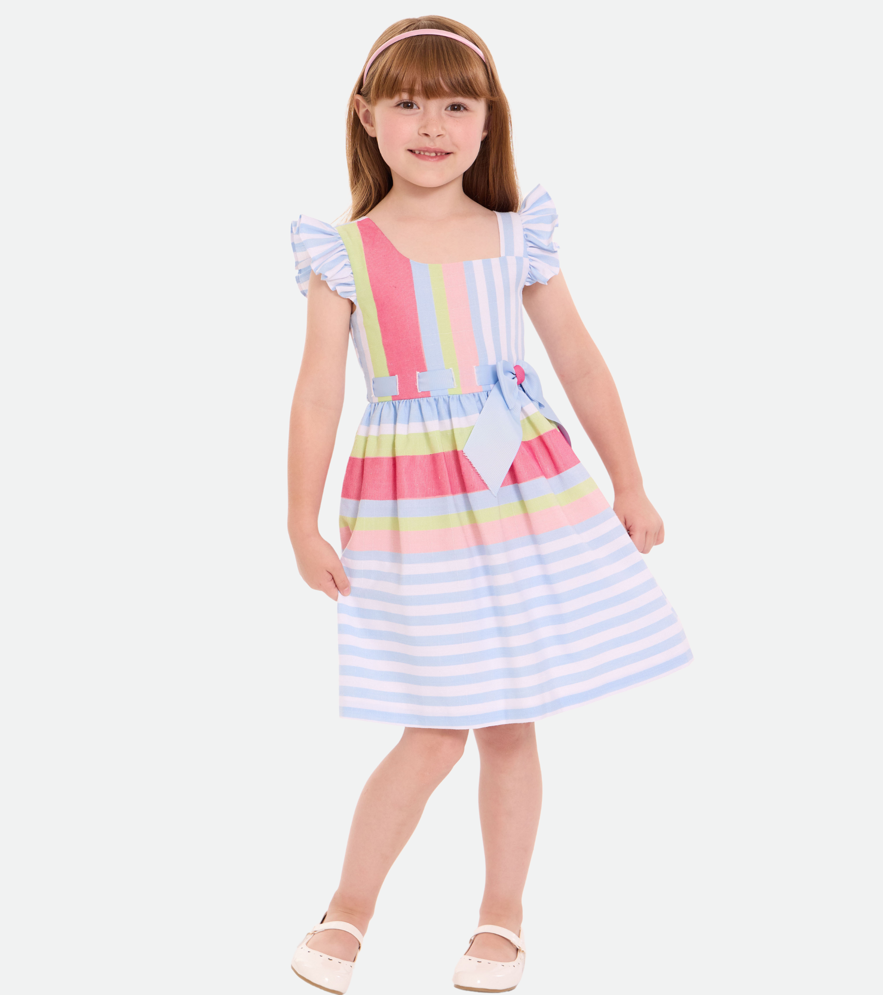 Hannah Linen Stripe Dress