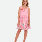 Delaney Floral Pleated Party Dress - Image 