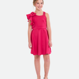 Kylie Ruffle Shoulder Skater Dress - Image 
