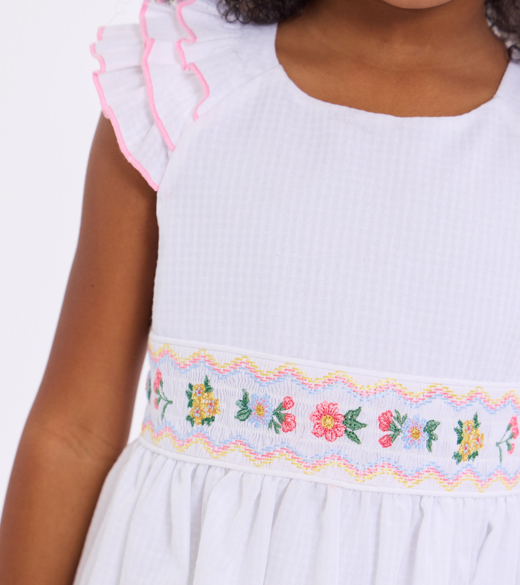Paige Smocked Flutter Sleeve Dress