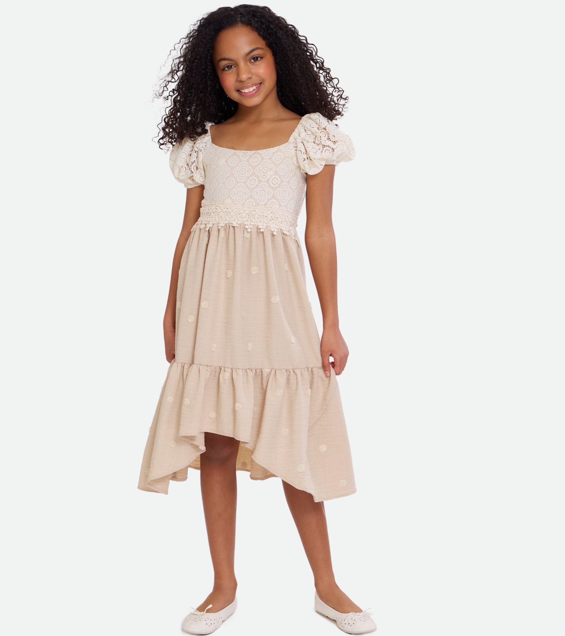 Cameron Puff Sleeve Midi Dress