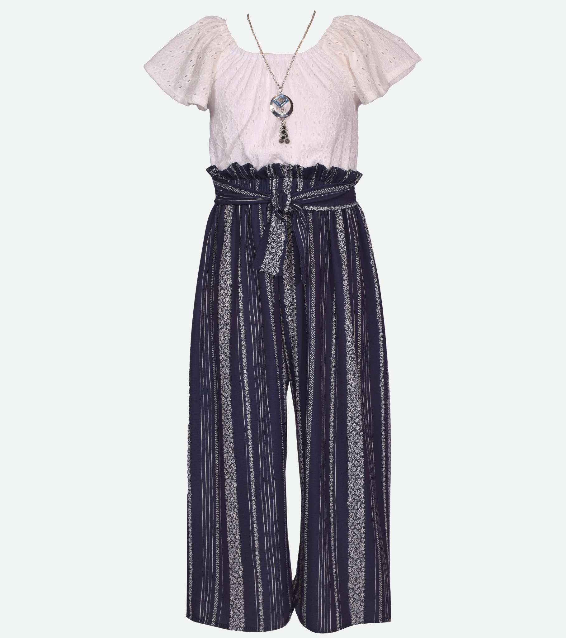 Sandra Jumpsuit with Necklace
