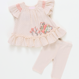 Lina Smocked Bunny Legging Set - Image 