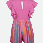 Tori Knit Flutter Sleeve Romper - Image 