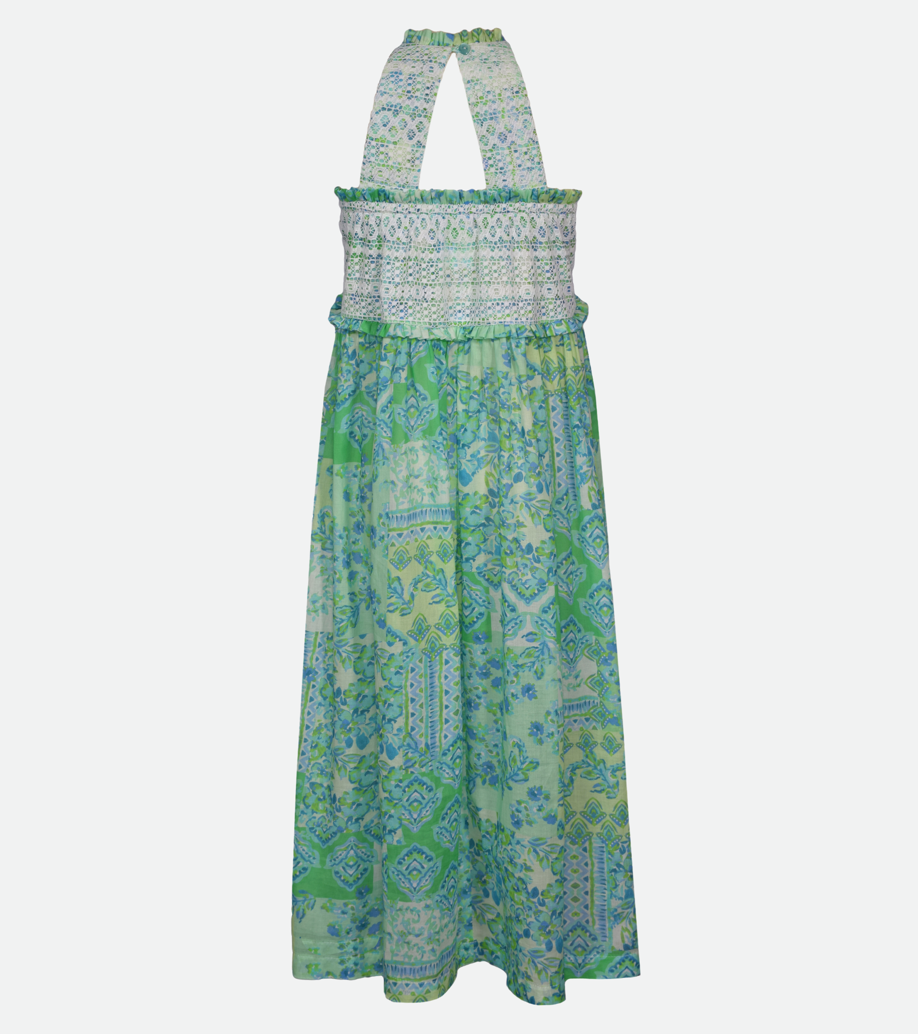 Melanie Tropical Print Maxi Dress