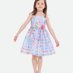 Lottie Floral Stripe Party Dress - Image 