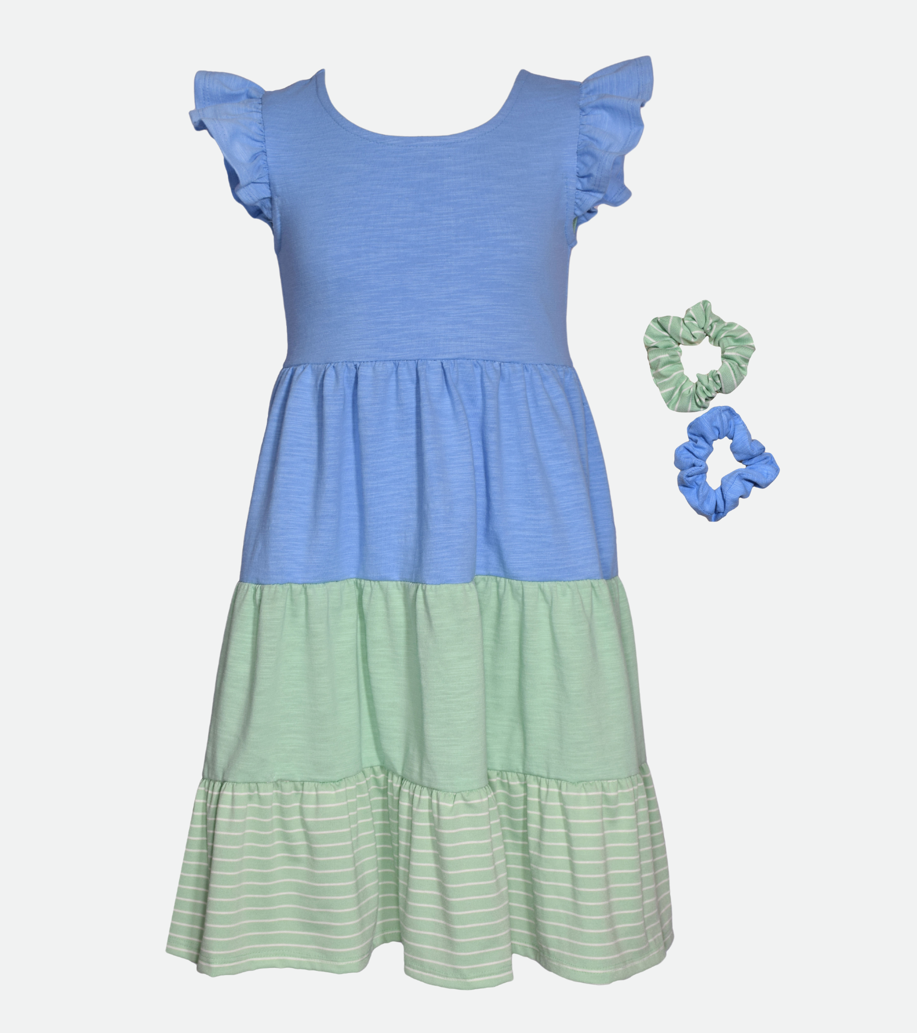 Becca Color Block Dress with Scrunchies