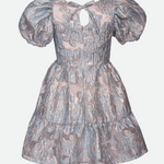 Julietta Metallic Jacquard Party Dress - Image 